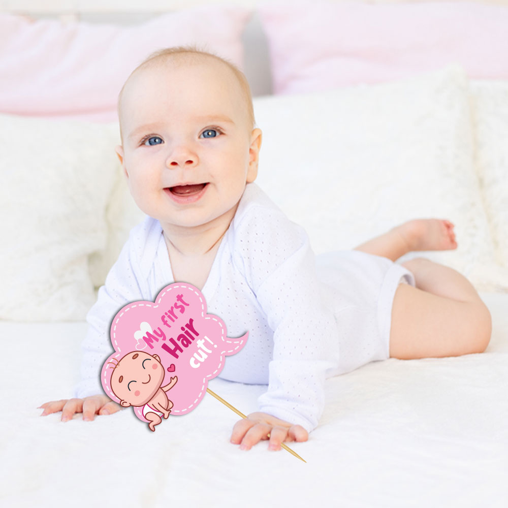 Photobooth Props For Girl's First Haircut/Mundan