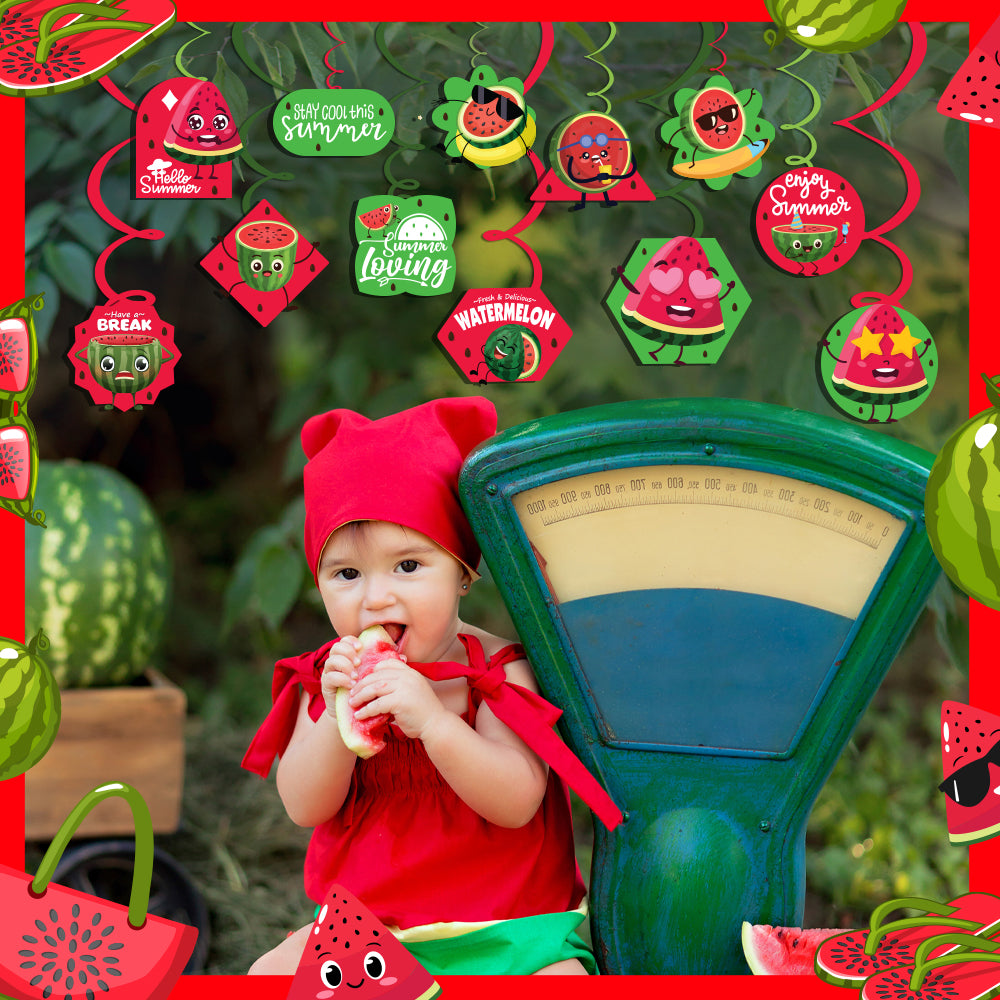 Watermelon Theme Swirls