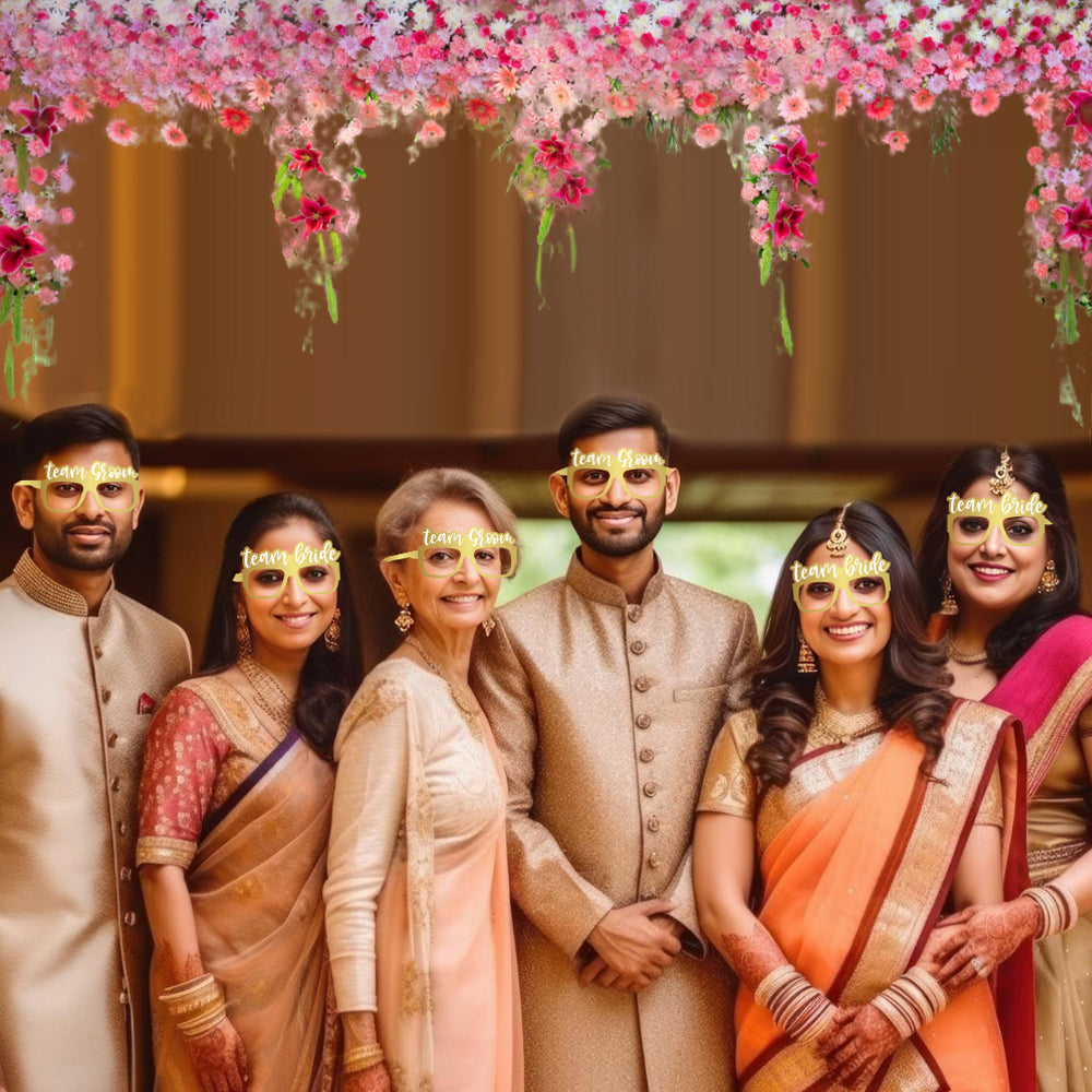 Team Bride & Groom Party Glasses