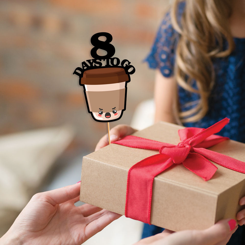 Coffee Latte Countdown Props of 1-10 Days To Go