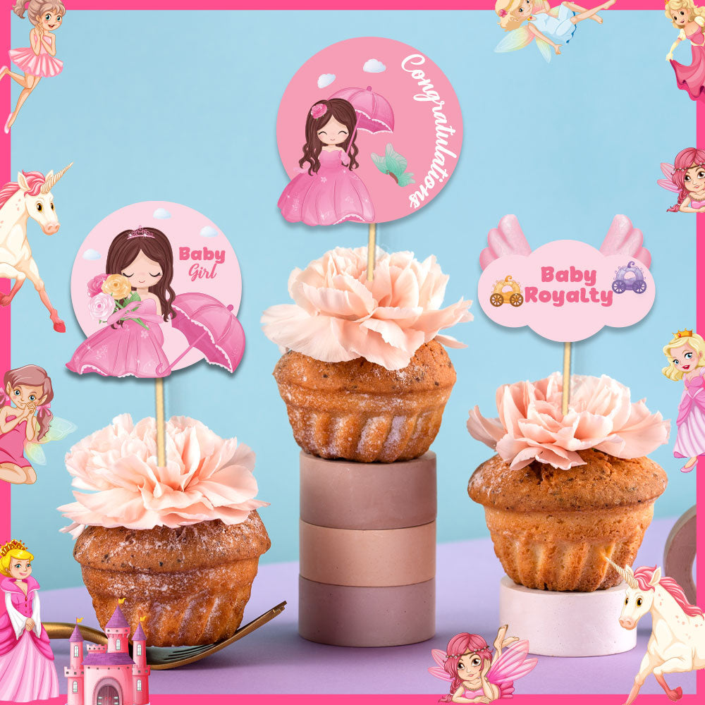 Princess Theme Cupcake Toppers
