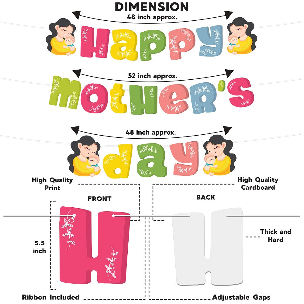 Pastel Multicolour Mother's day Banner