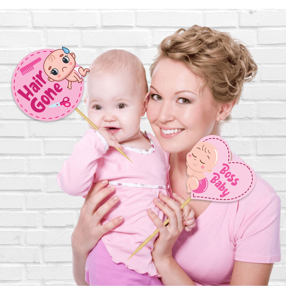 Photobooth Props For Girl's First Haircut/Mundan