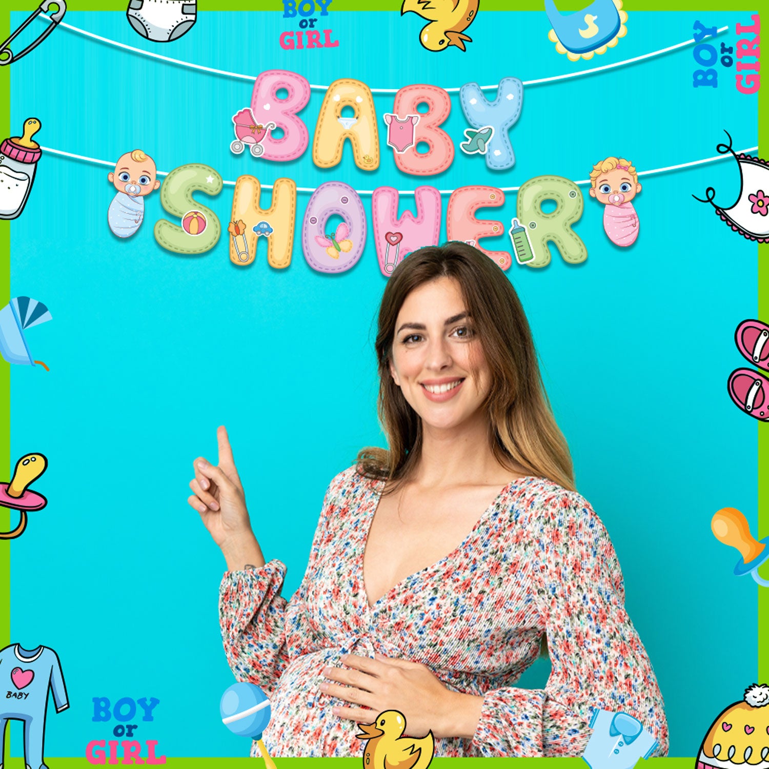 Diaper Party Theme Banner