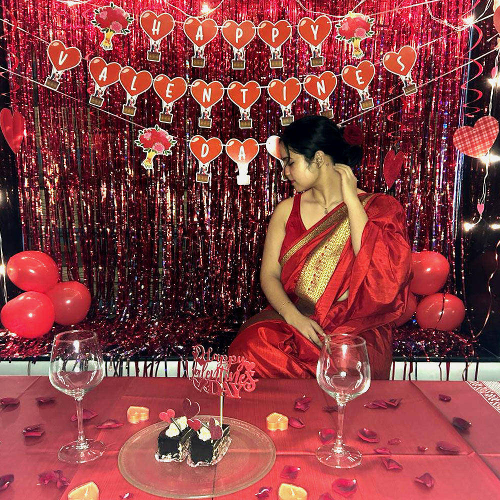 Red Foil Curtains For Decorations