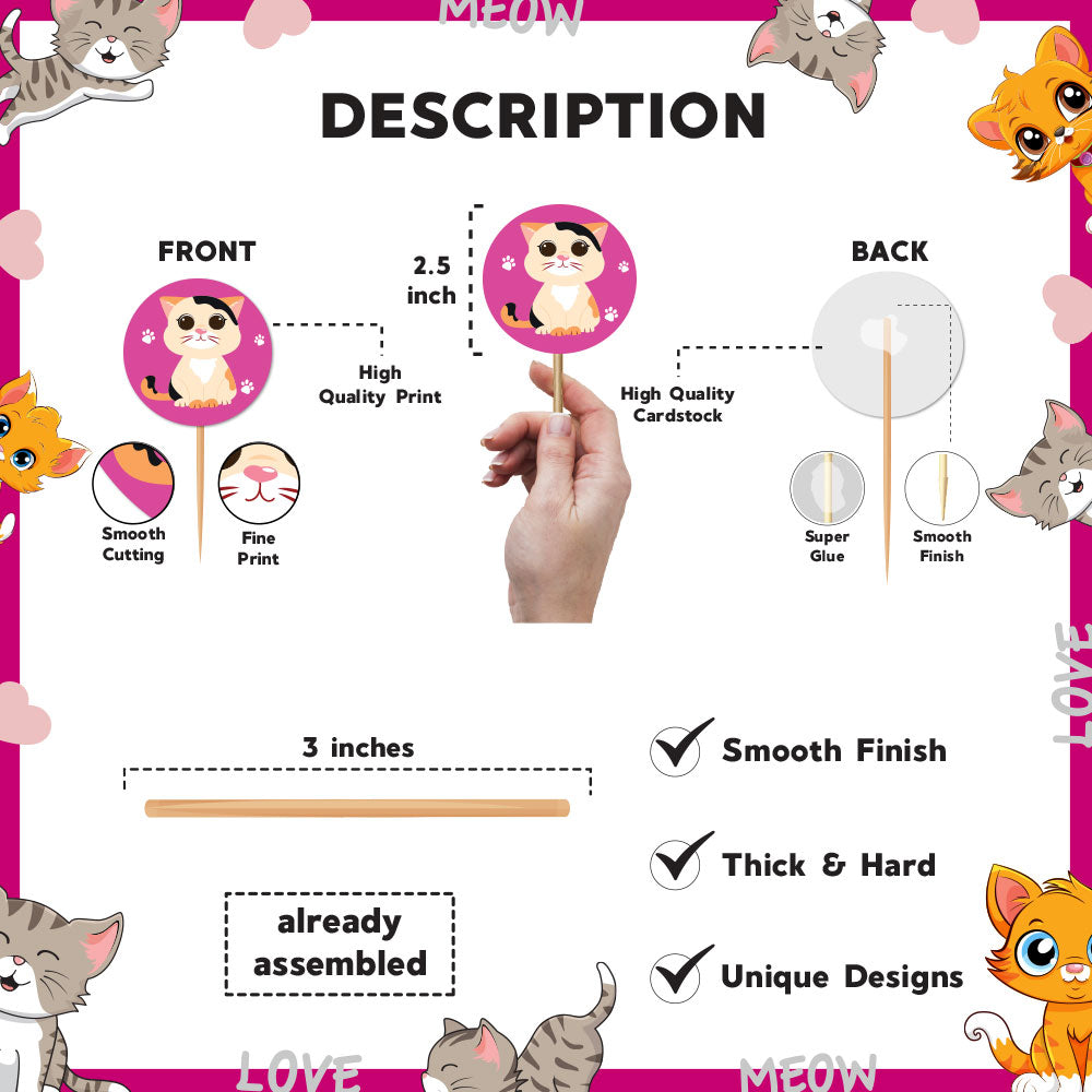 Kitty Party Theme Cupcake Toppers