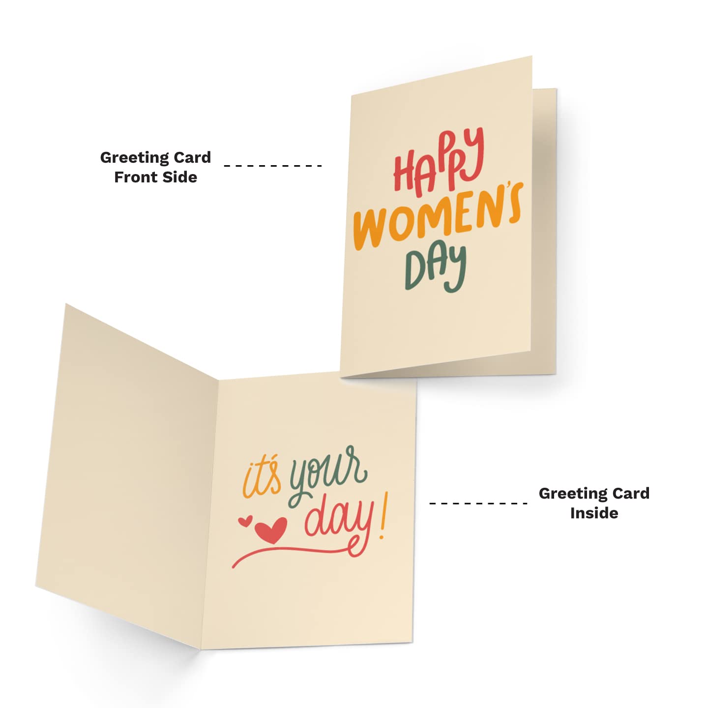 Happy Women's Day Card (Ivory)