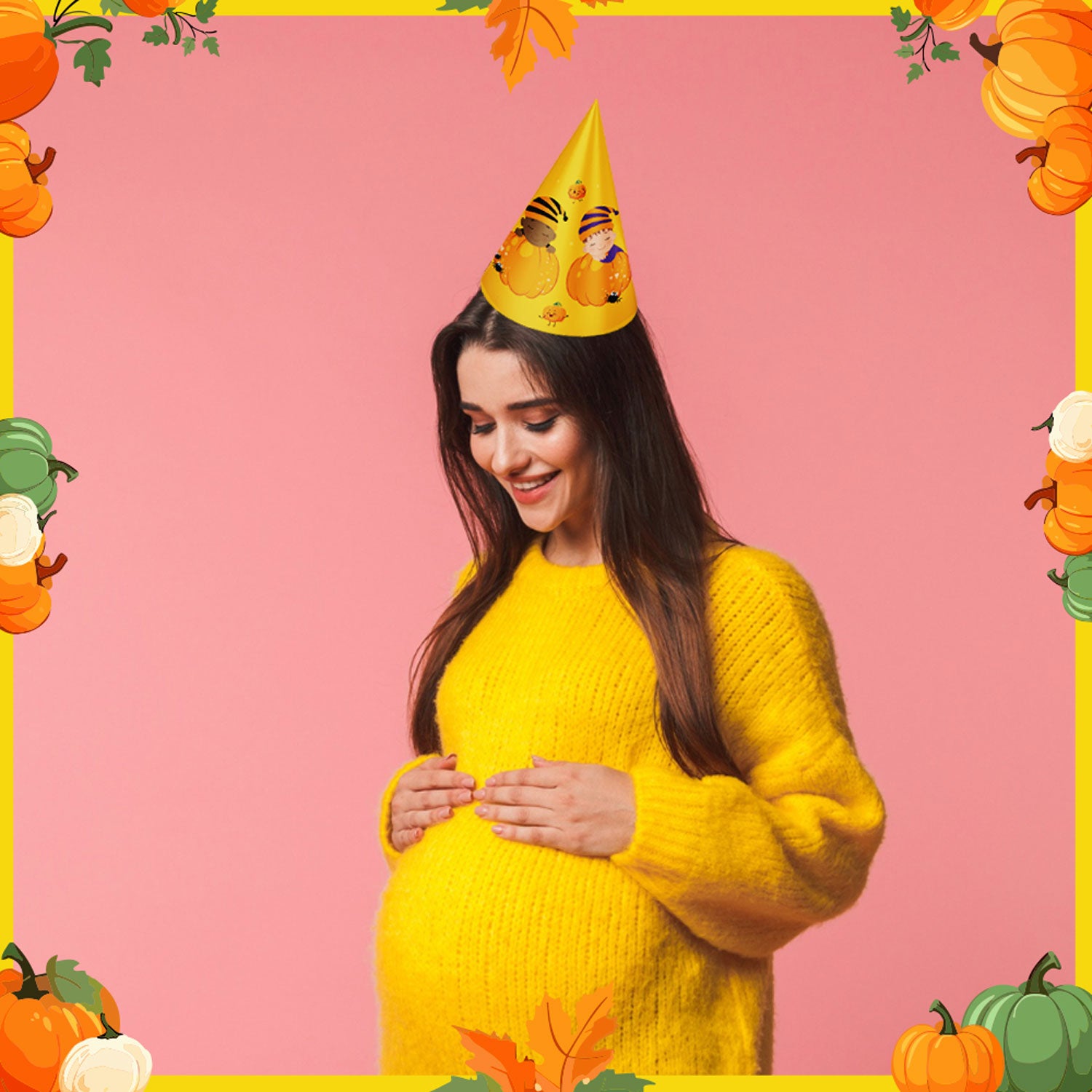 Pumpkin Theme Cone Hats