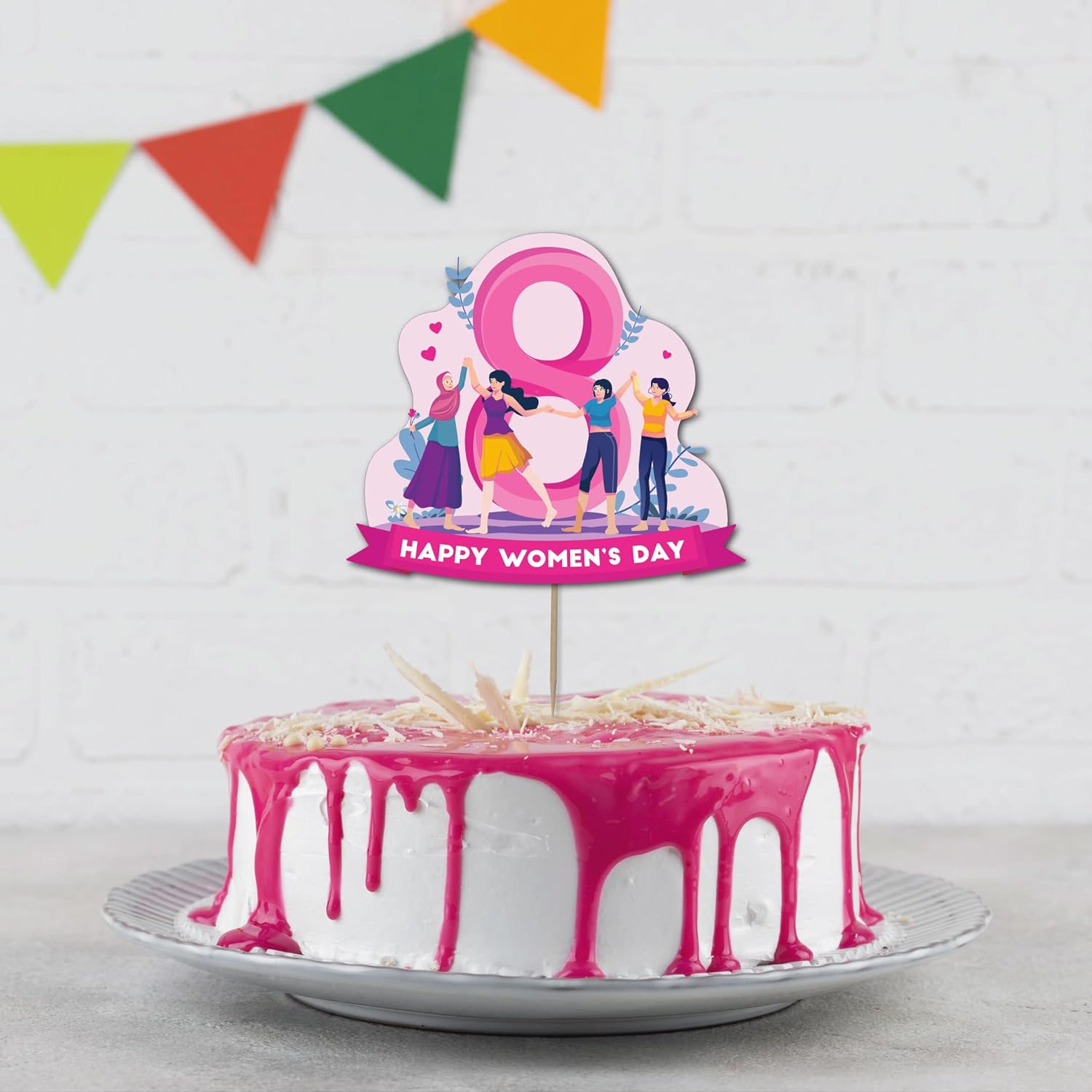 Happy Women's Day Cake Topper