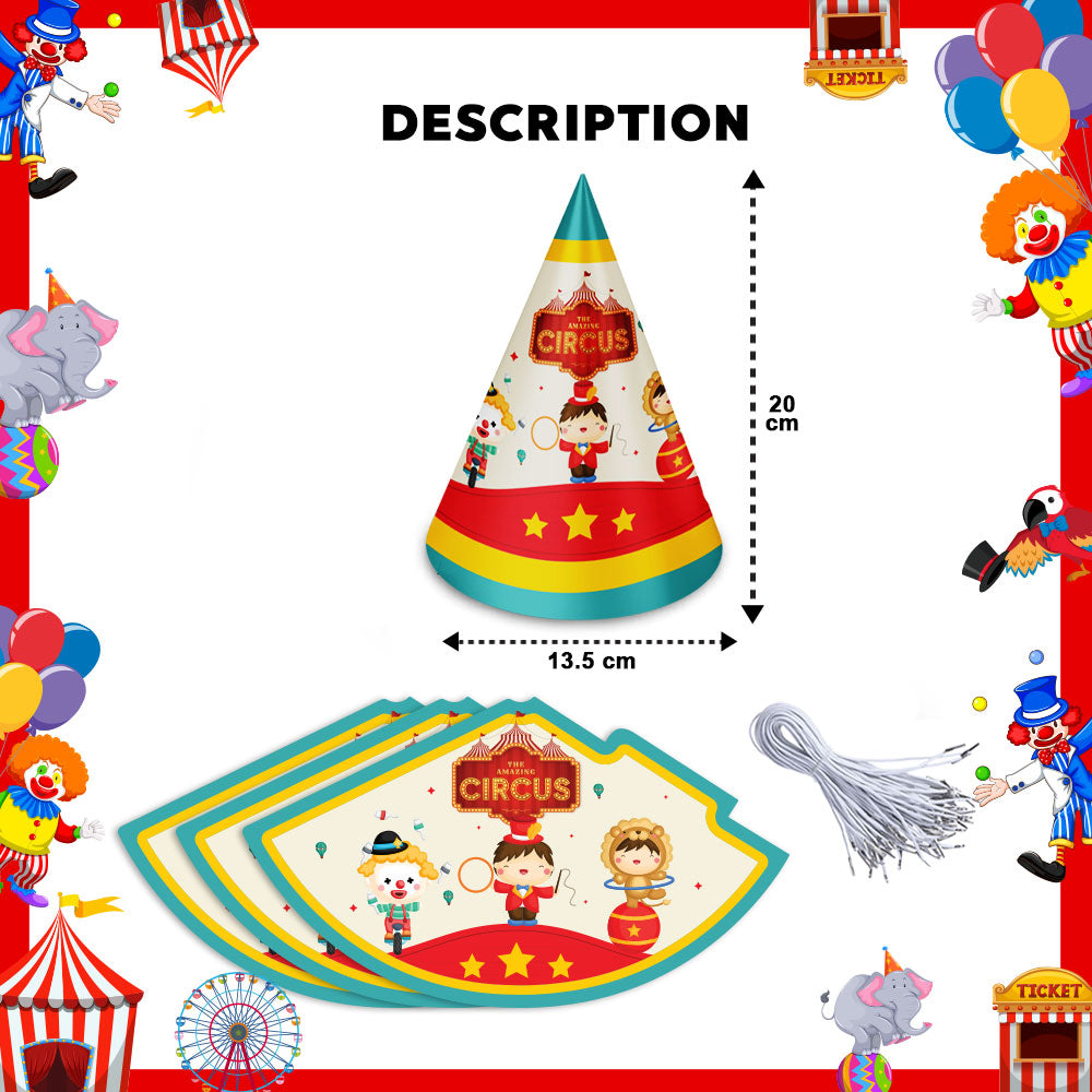Circus Fun Fair Theme Cone Hats
