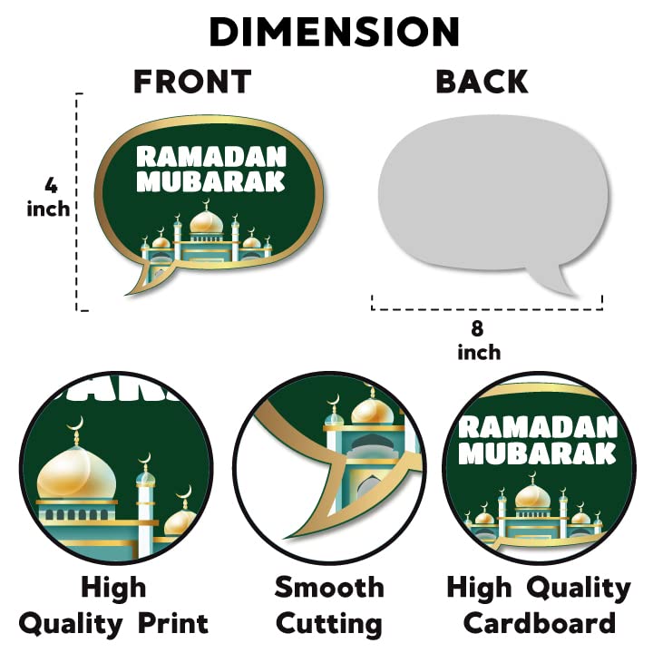 Photobooth Props For Eid/Ramadan (Green)
