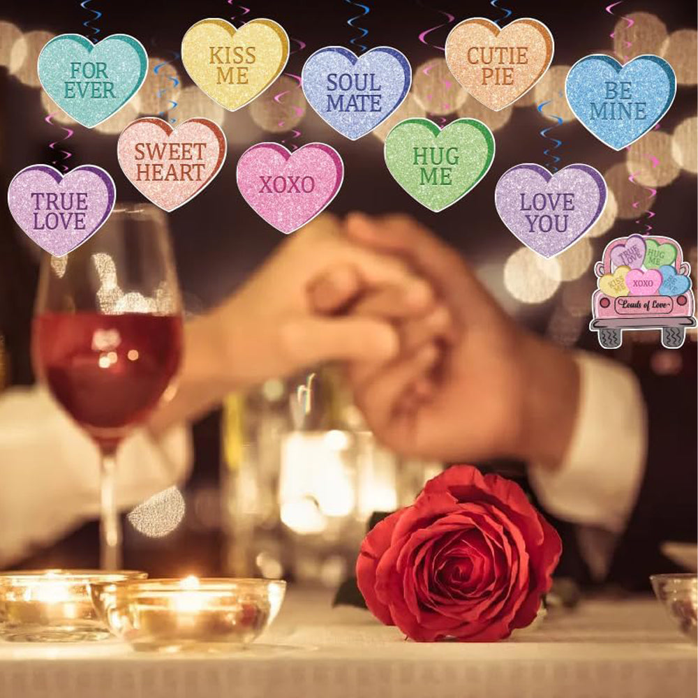 Swirls Hearts For Valentine's Day