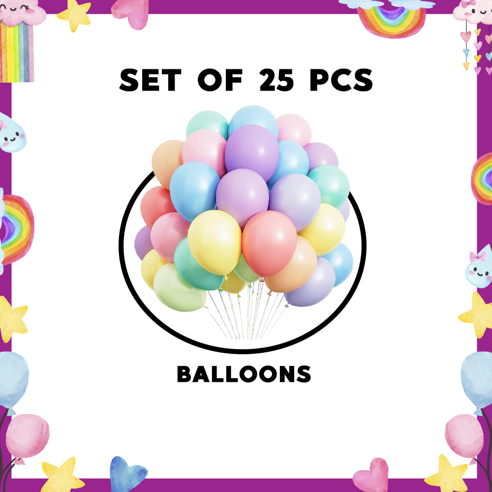 Hello Rainbow Theme Balloons