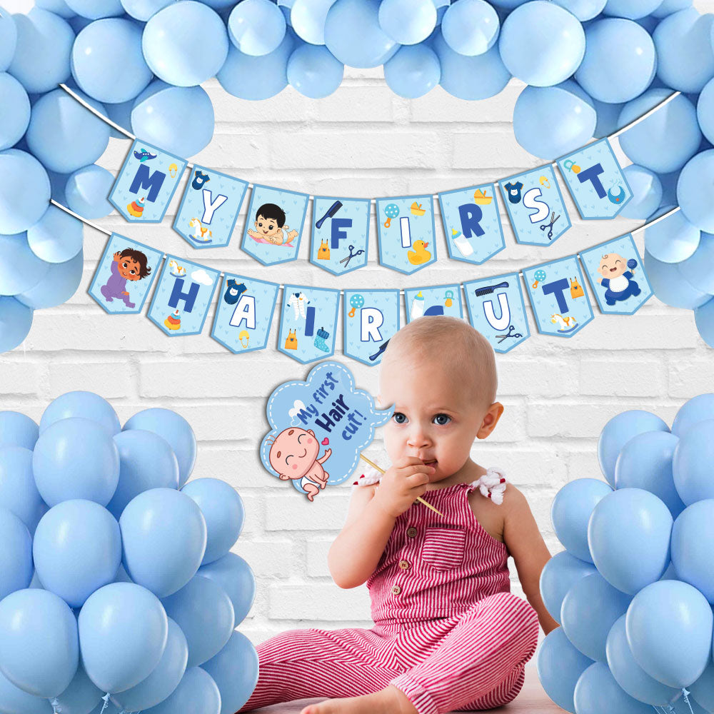 Balloons For First Haircut (Blue)