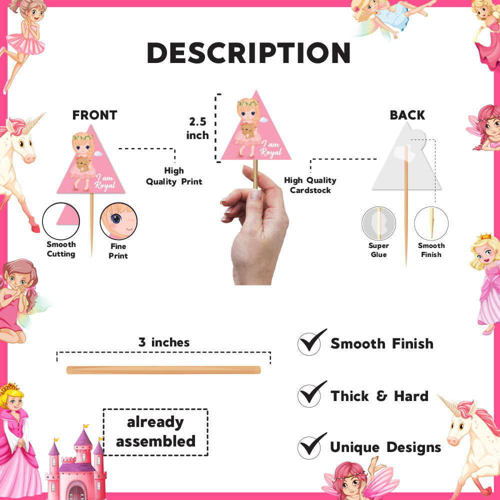 Princess Theme Cupcake Toppers