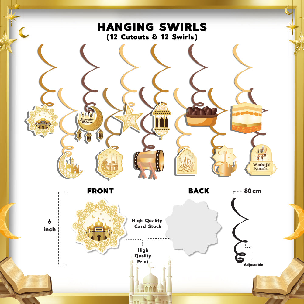Hanging Swirls Decoration For Ramadan