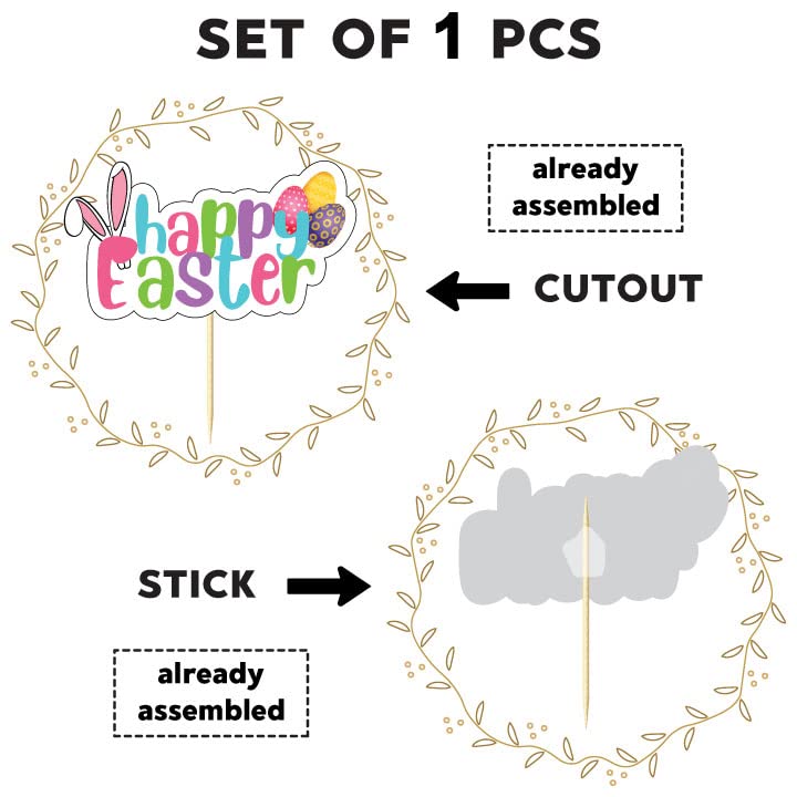 Happy Easter Cake Topper - Type 2