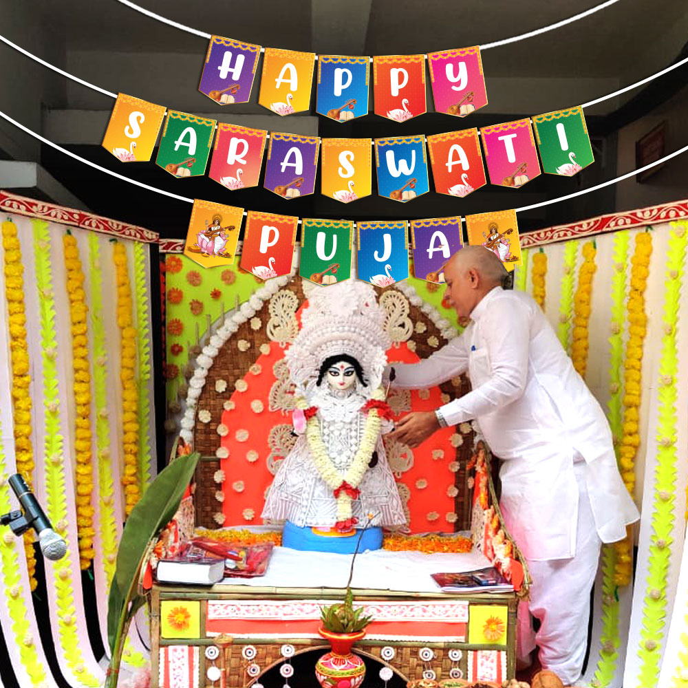 Happy Saraswati Puja Banner