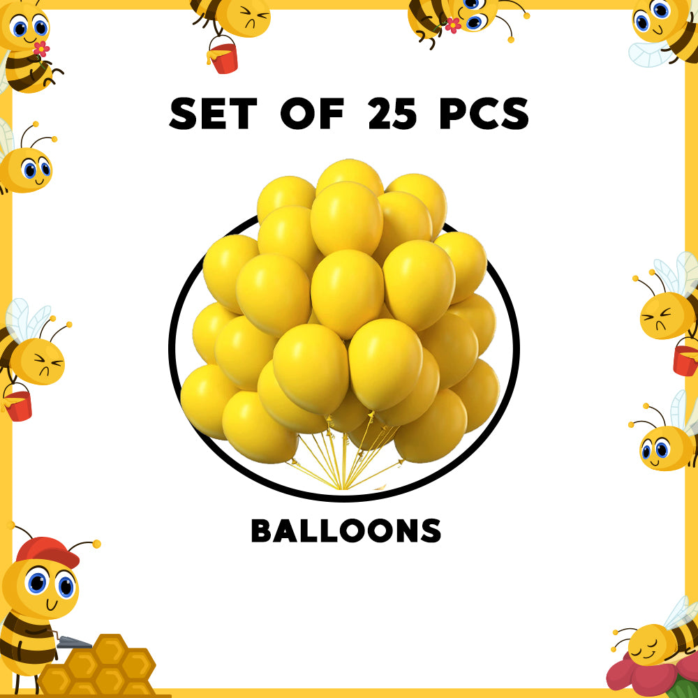 Bee Buzz Party Theme Balloons (Yellow)