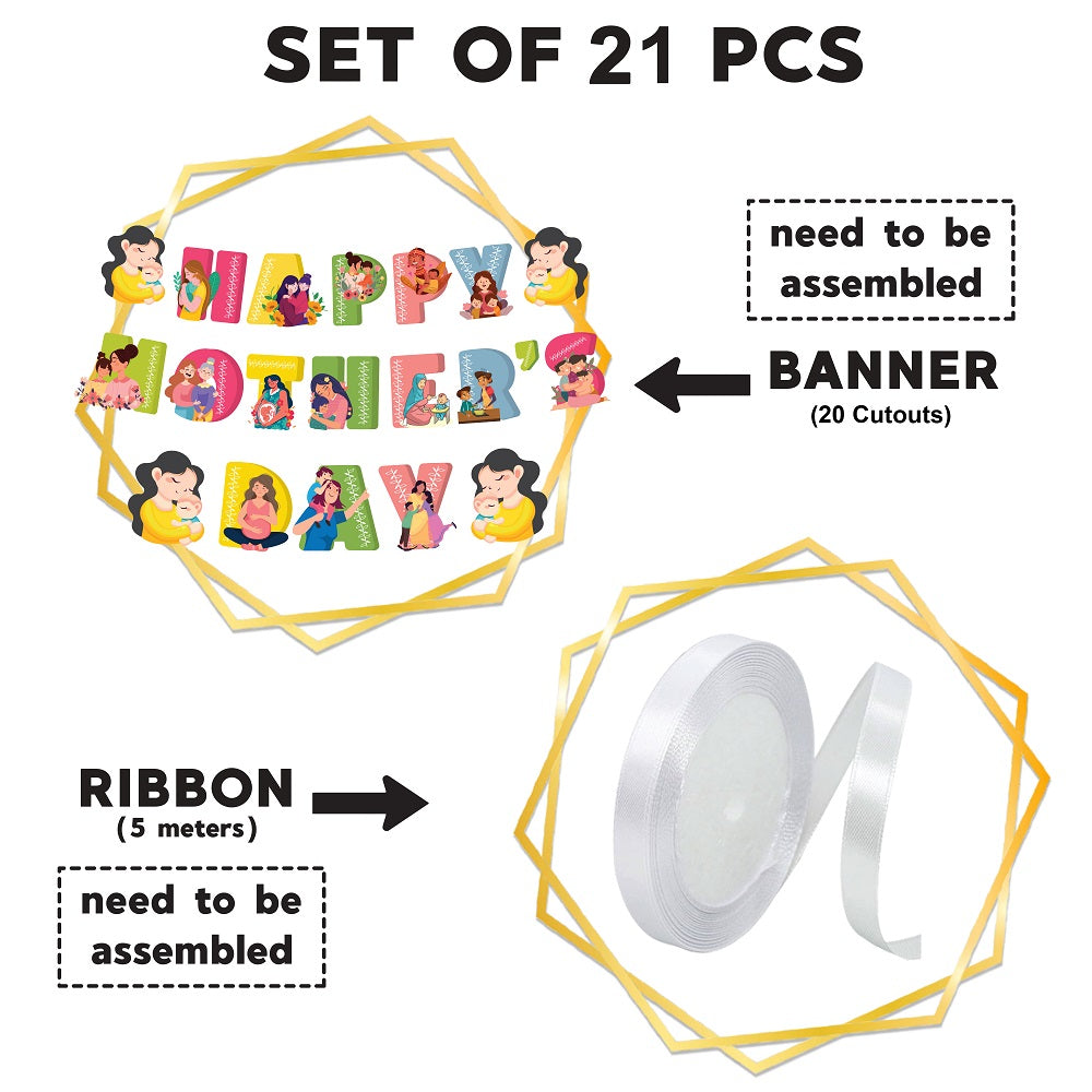 Pastel Multicolour Mother's day Banner