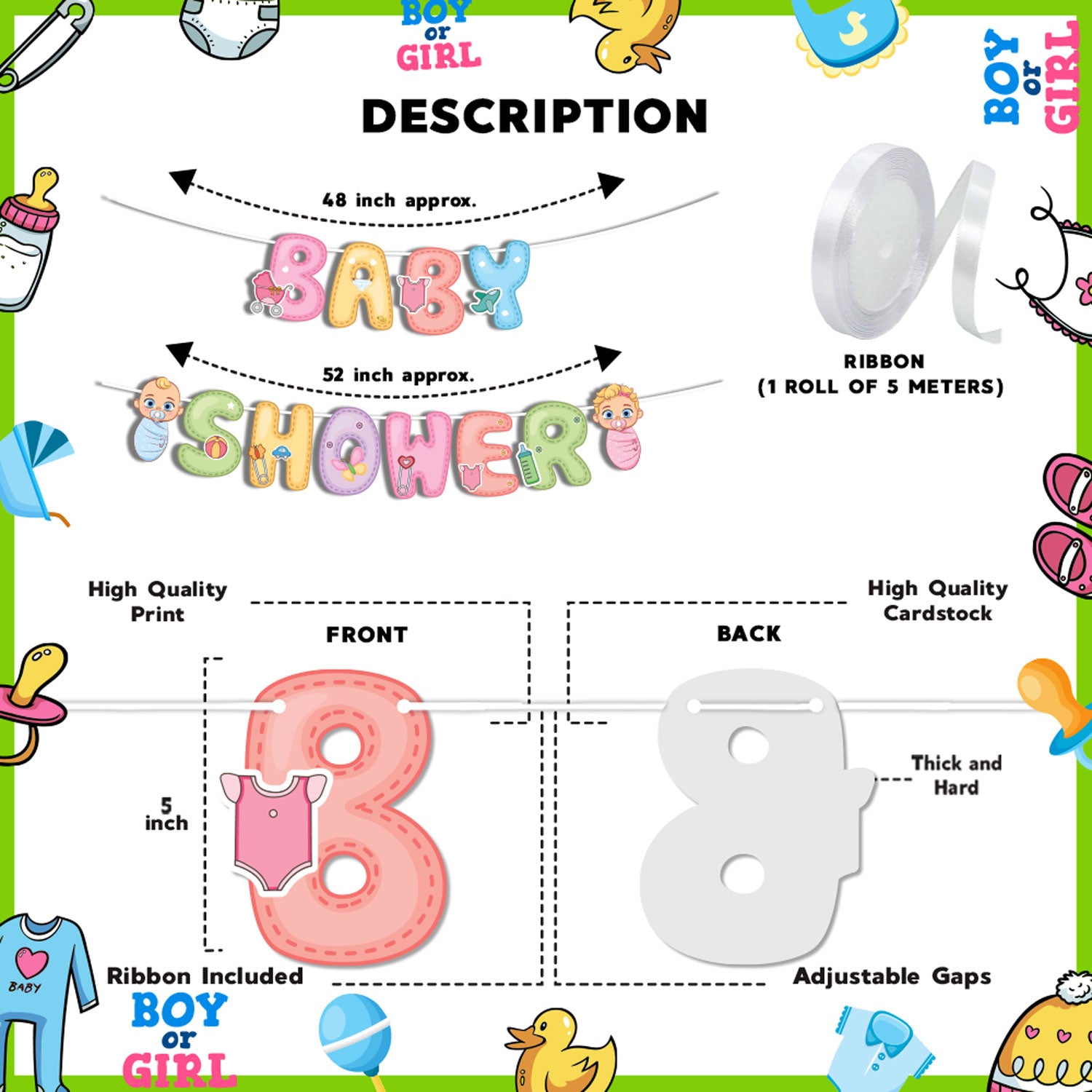 Diaper Party Theme Banner