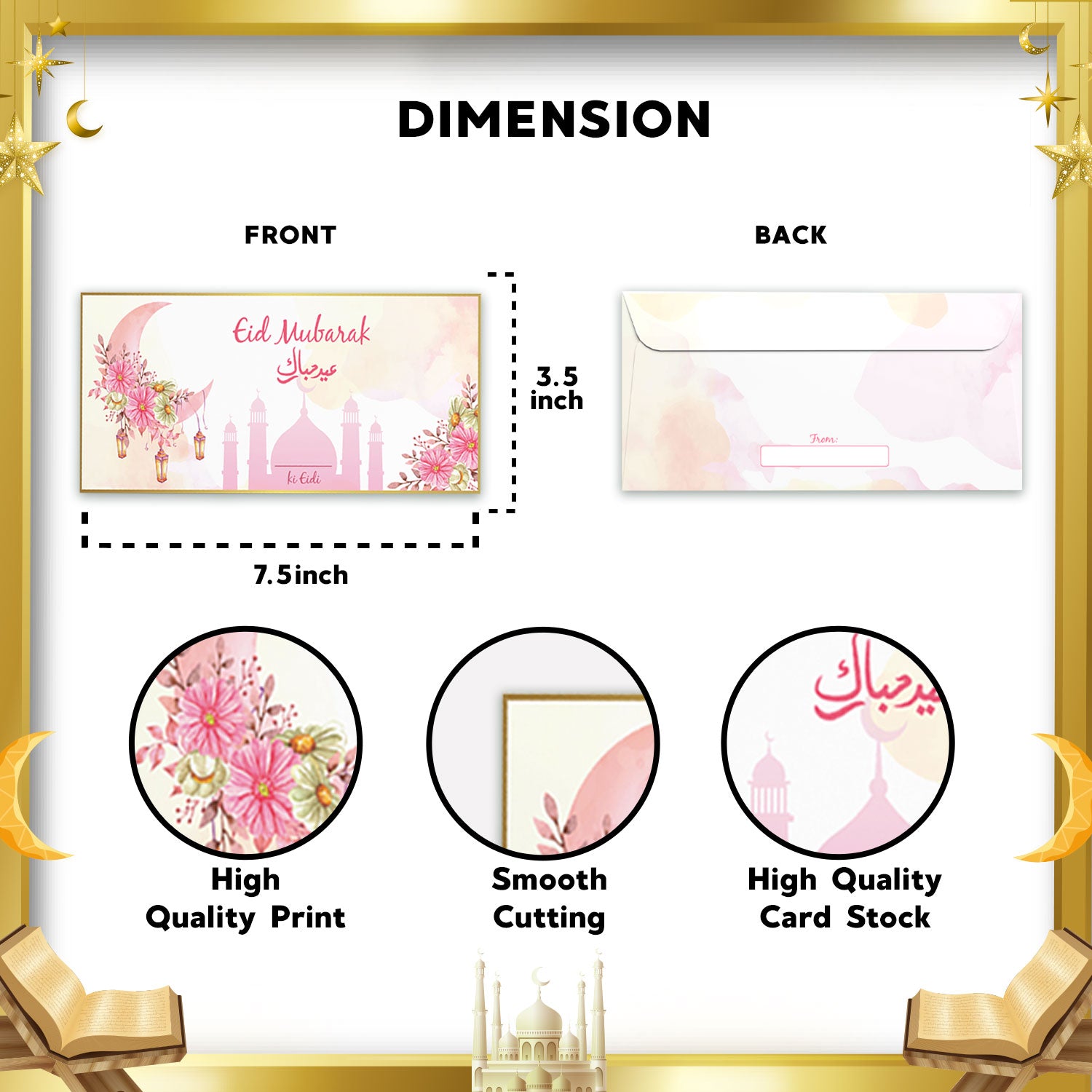 Eidi Envelopes For Eid (Floral)