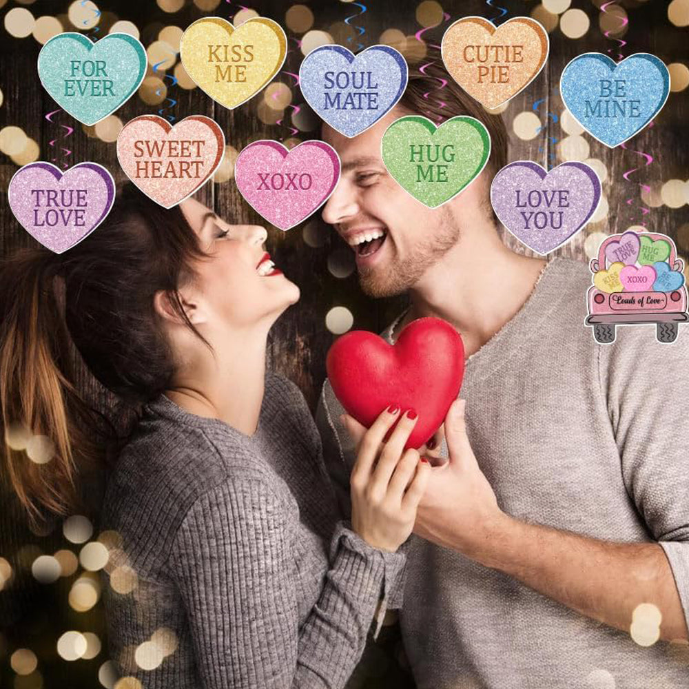 Swirls Hearts For Valentine's Day