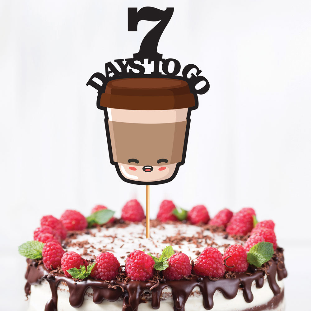 Coffee Latte Countdown Props of 1-10 Days To Go