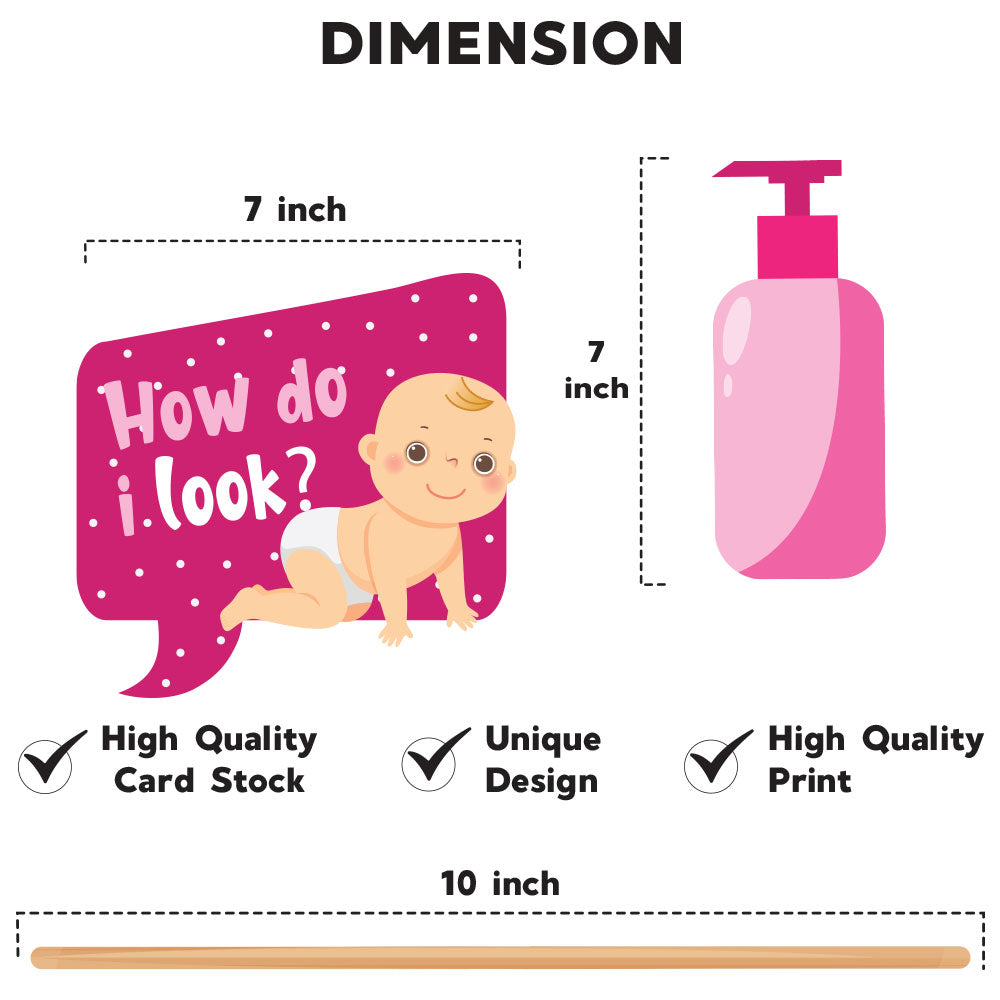 Photobooth Props For Girl's First Haircut/Mundan