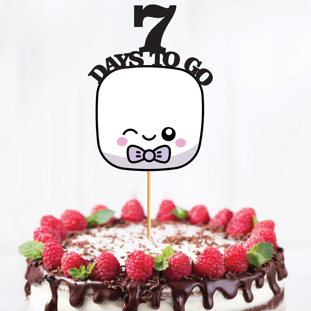 Marshmallow Theme Countdown Props