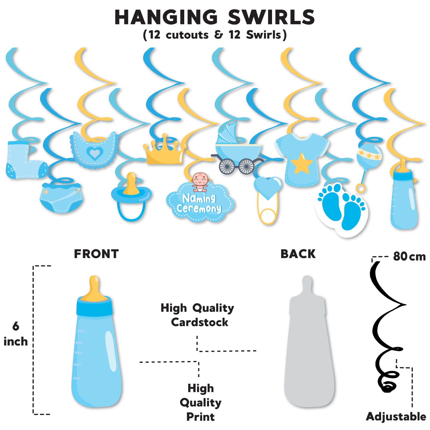 Naming Ceremony Swirls for boys