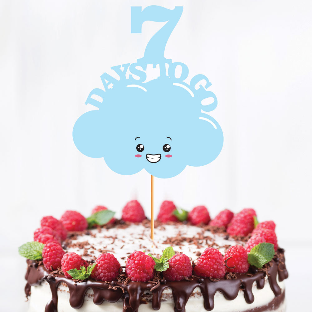 Cloud Theme Countdown Props of 1-10 Days To Go