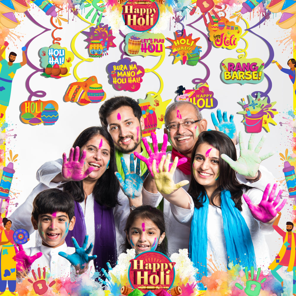 Hanging Swirls Decoration For Holi