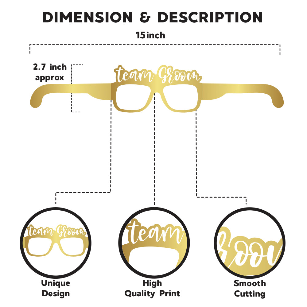 Team Bride & Groom Party Glasses