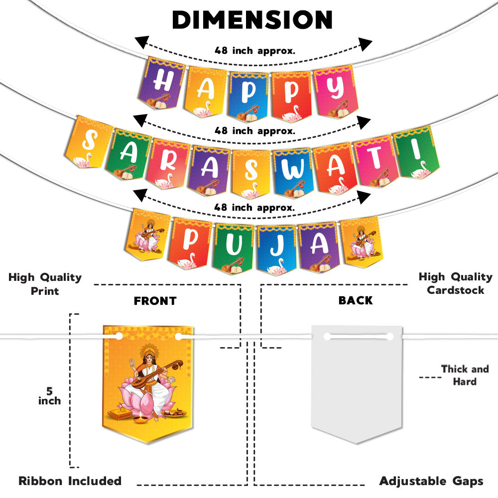 Happy Saraswati Puja Banner