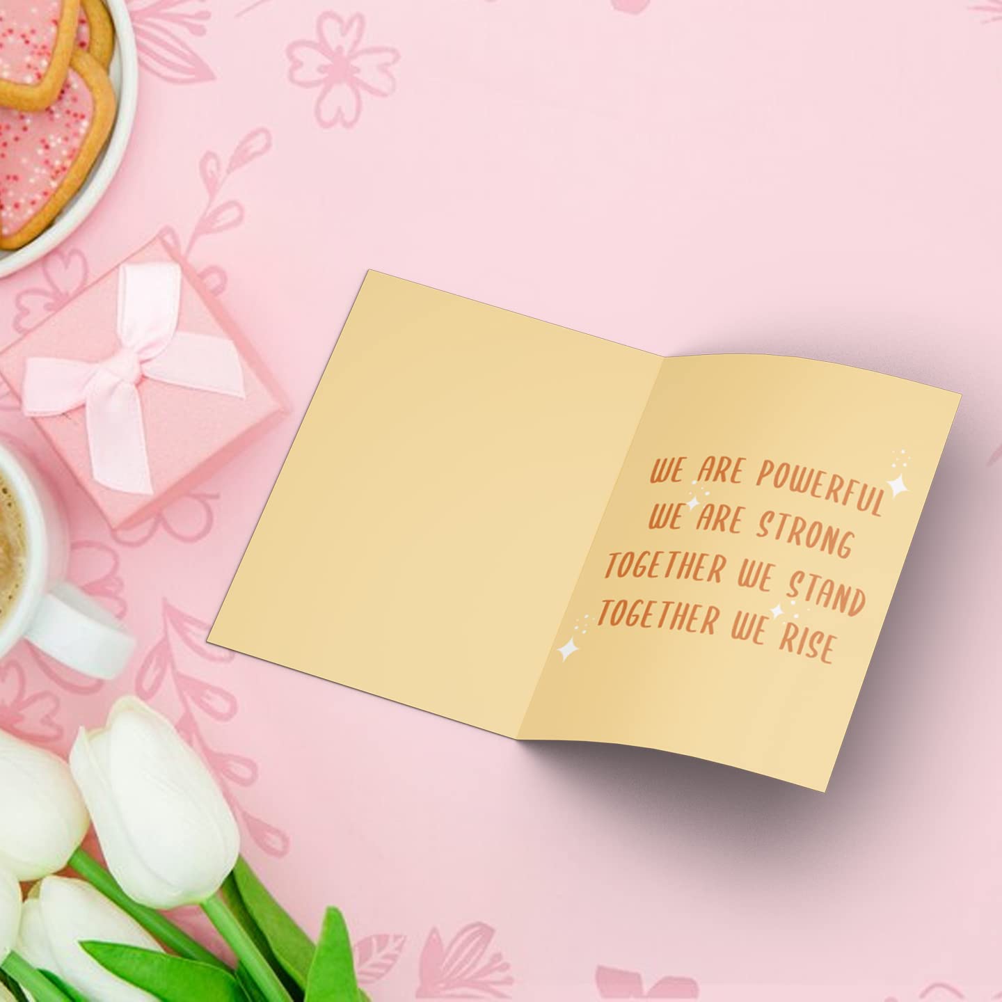 Yellow Happy Women's Day Card With Envelope