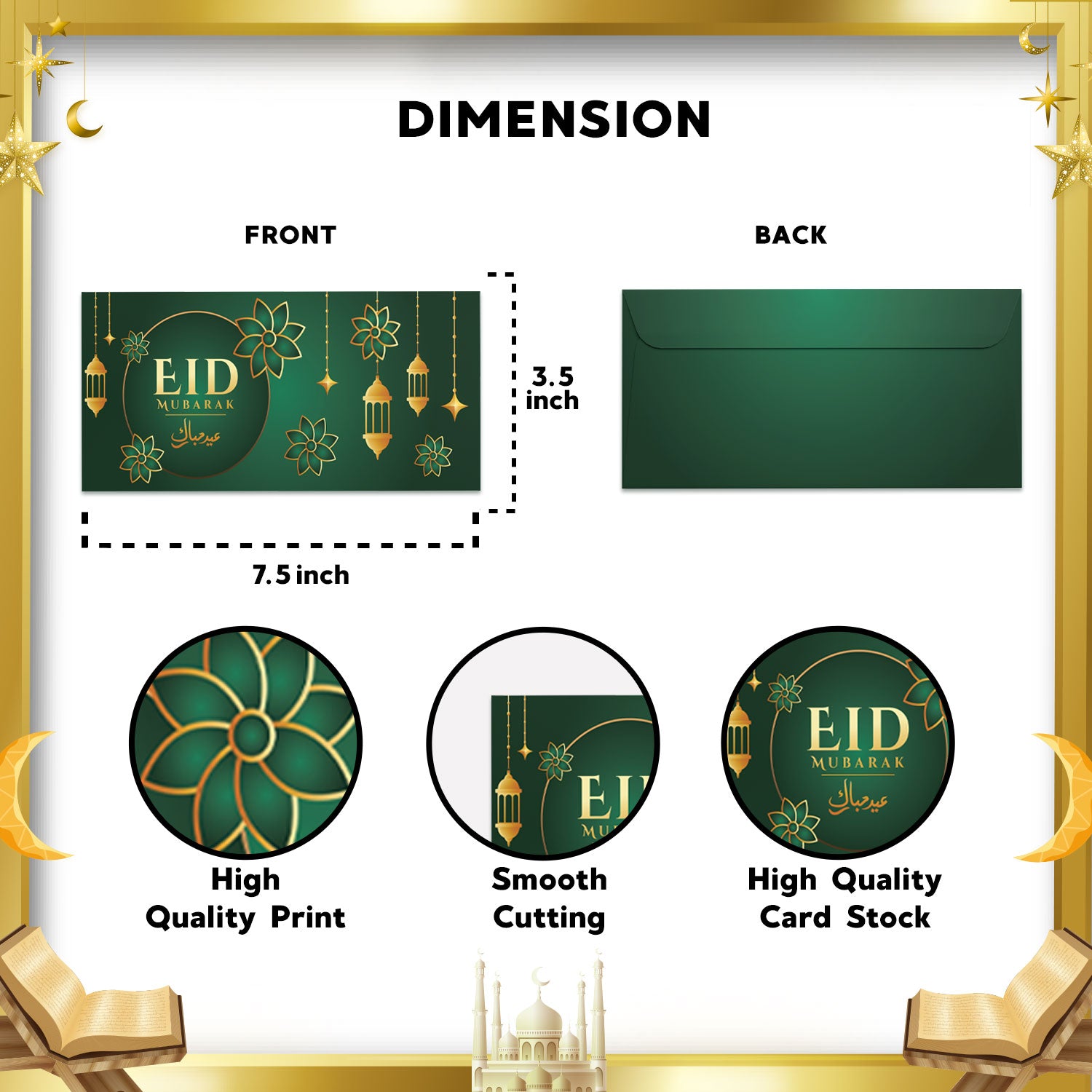 Eidi Envelopes For Eid (Multicolor)