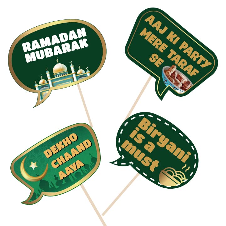 Photobooth Props For Eid/Ramadan (Green)