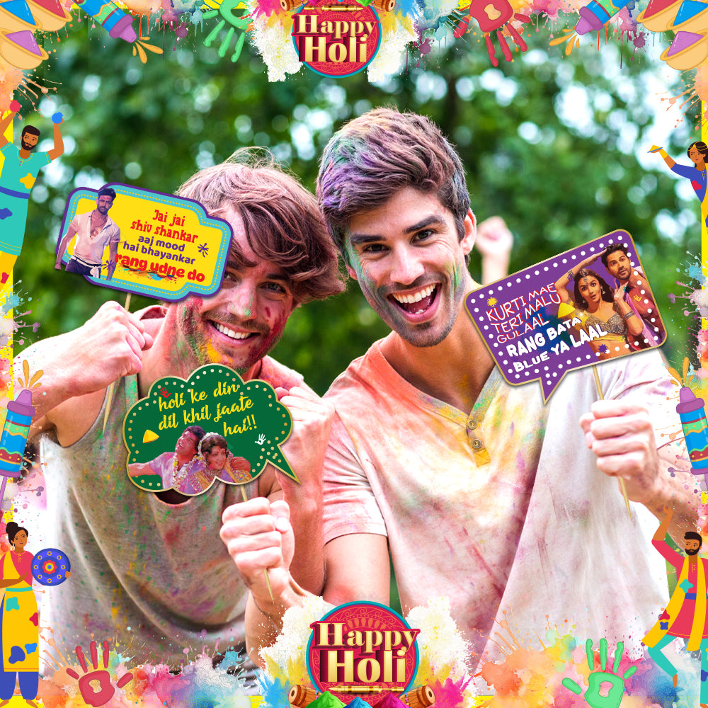 Bollywood Holi Photobooth Props