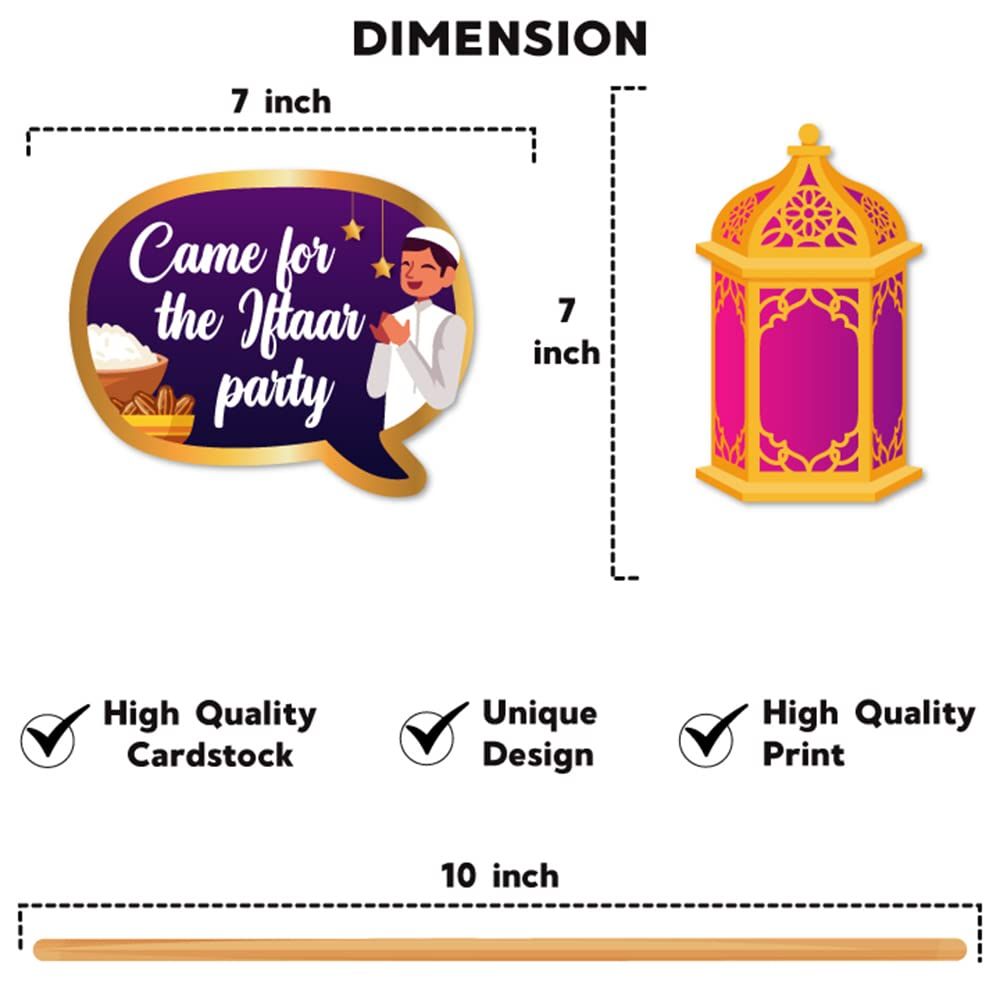 Photobooth Props For Eid/Ramadan (Purple)