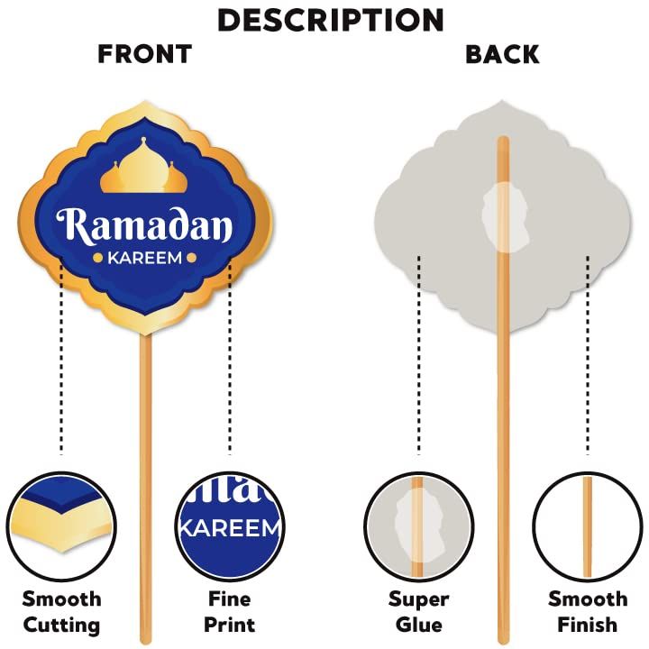 Photobooth Props For Eid/Ramadan (Blue)