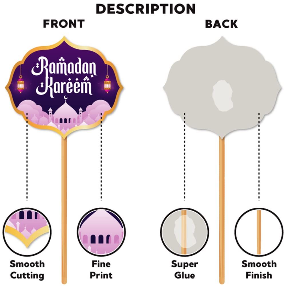 Photobooth Props For Eid/Ramadan (Purple)