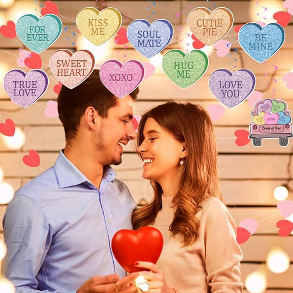 Swirls Hearts For Valentine's Day