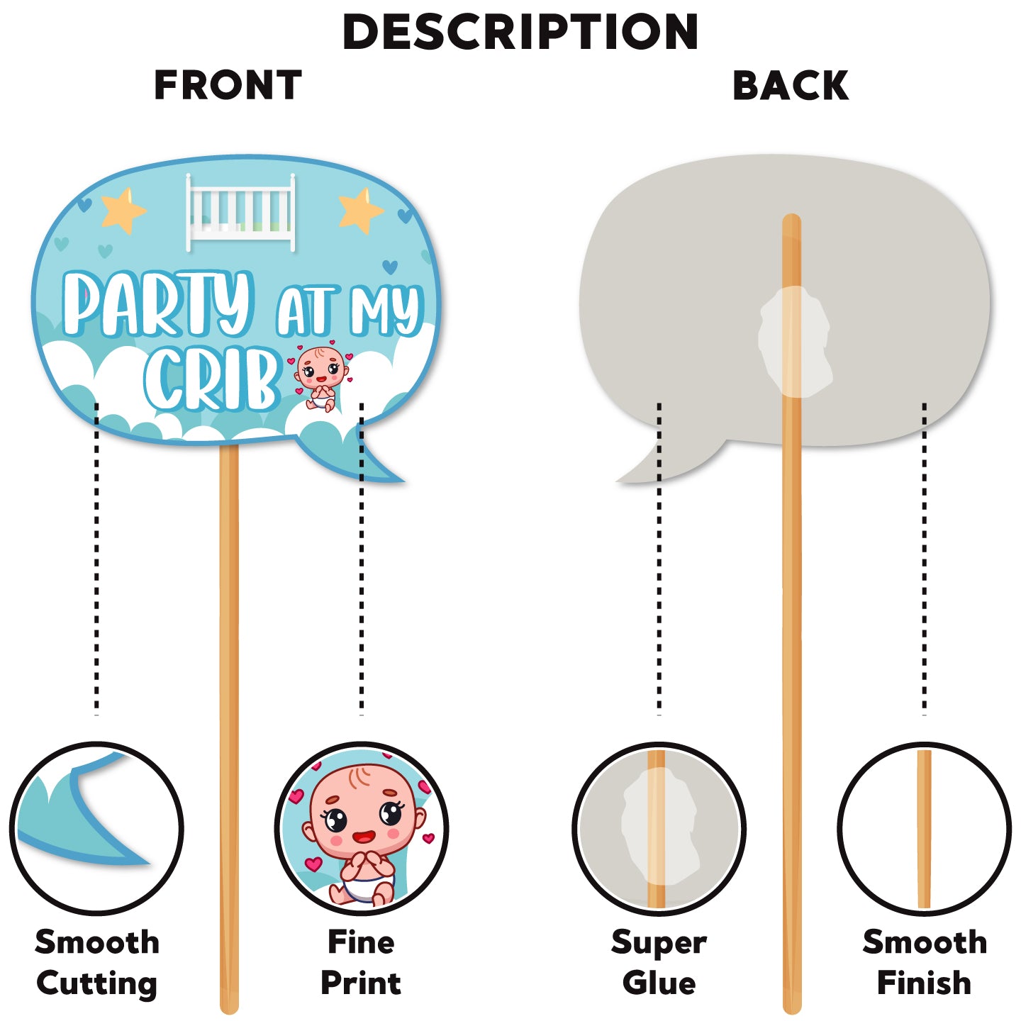 Photobooth Props For Boy's Naming Ceremony