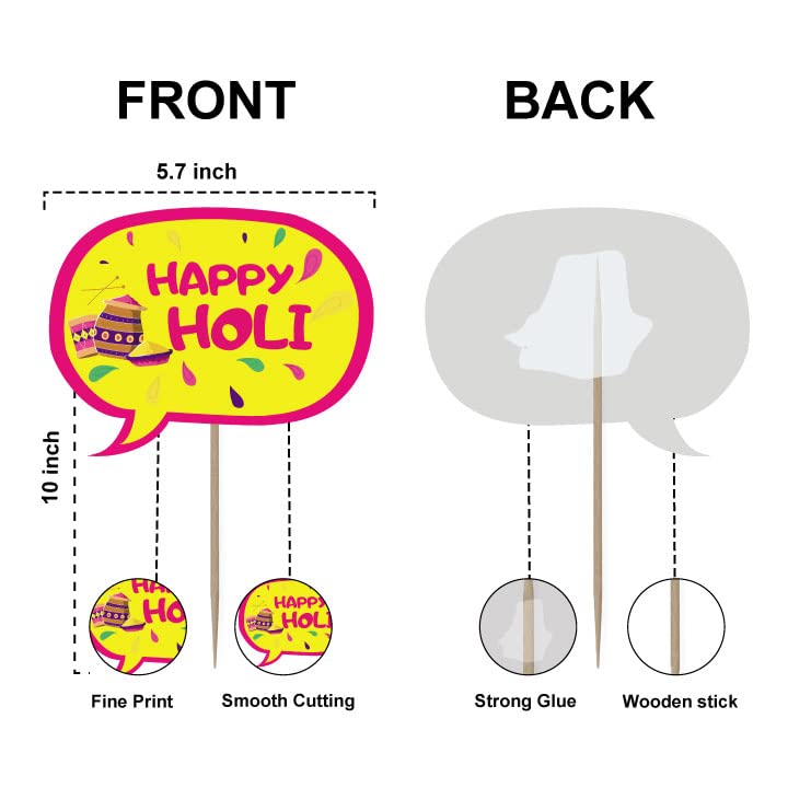 Photobooth Props For Holi - Type 1