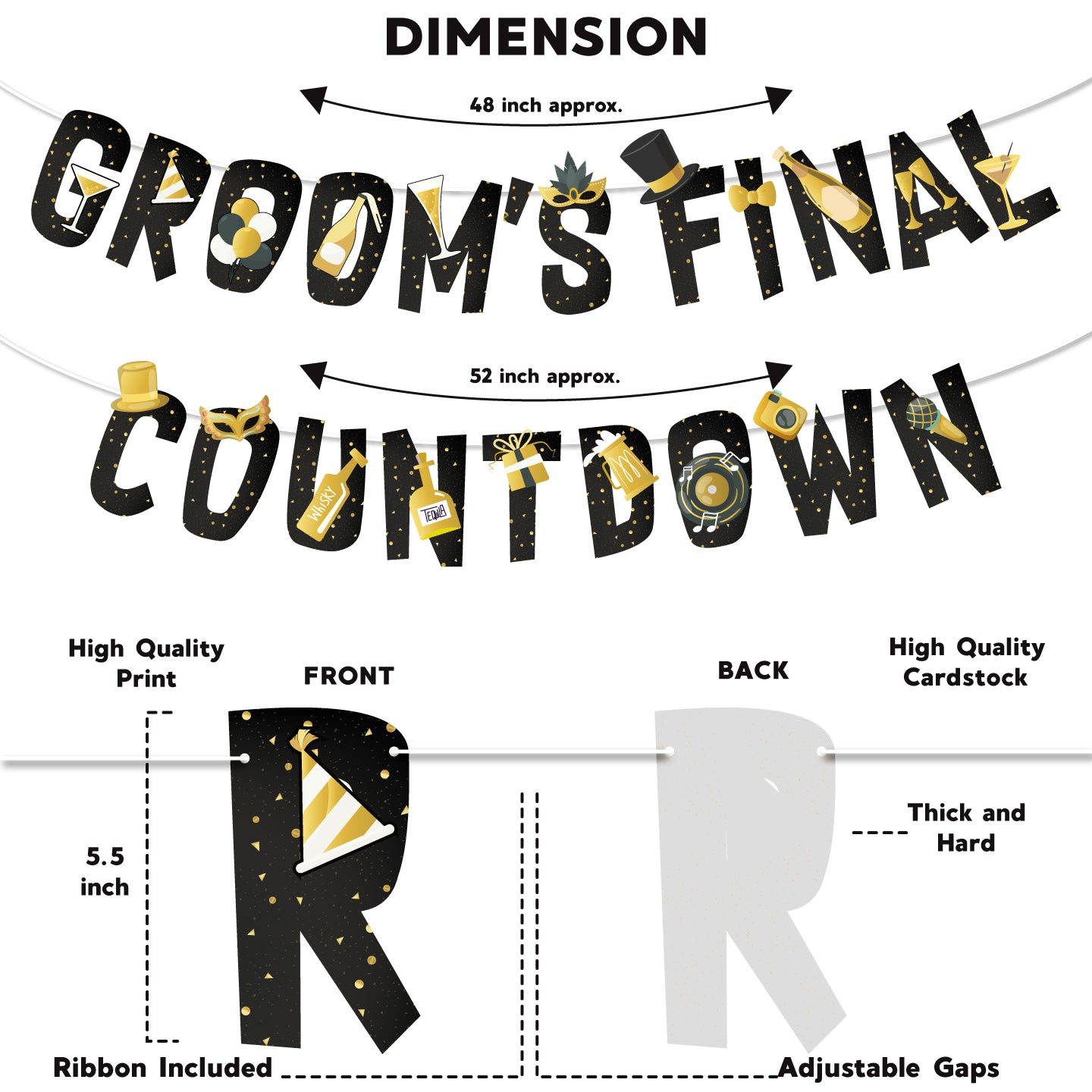 Groom's Final Countdown Banner