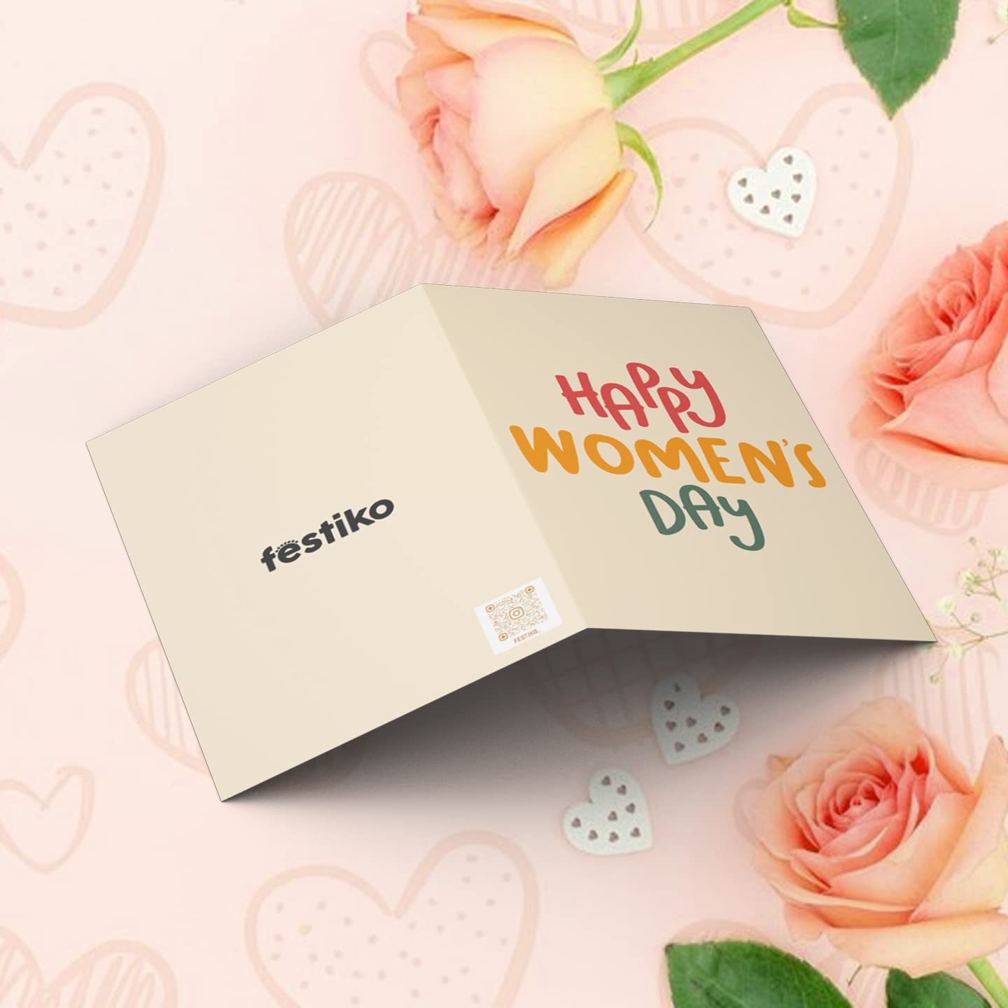 Happy Women's Day Card (Ivory)