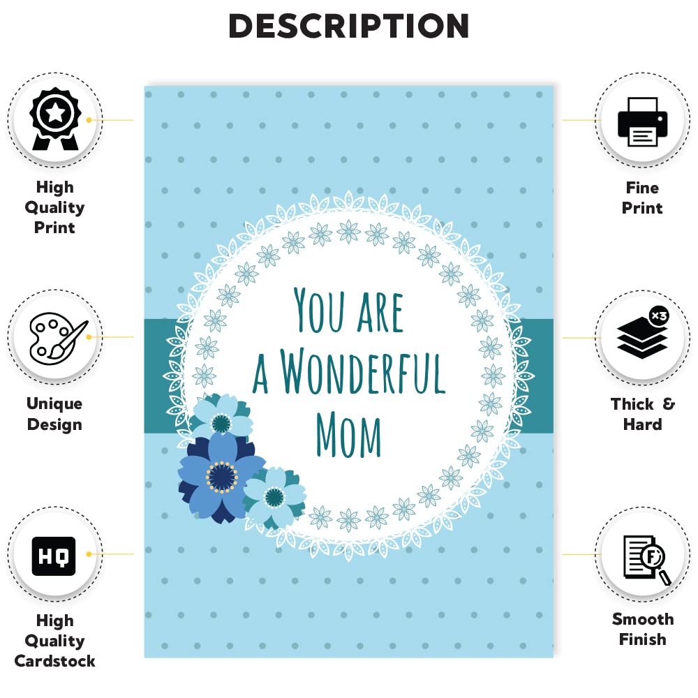Mother's Day Blue Greeting Card