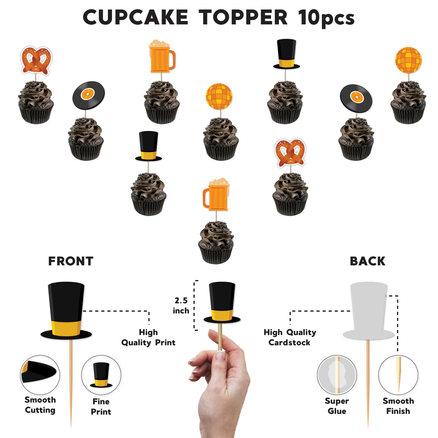 Beer Theme Groom To Be Cake & Cupcake Toppers