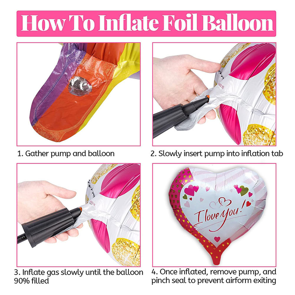 Heart Shaped Foil Balloons For Valentine's Day